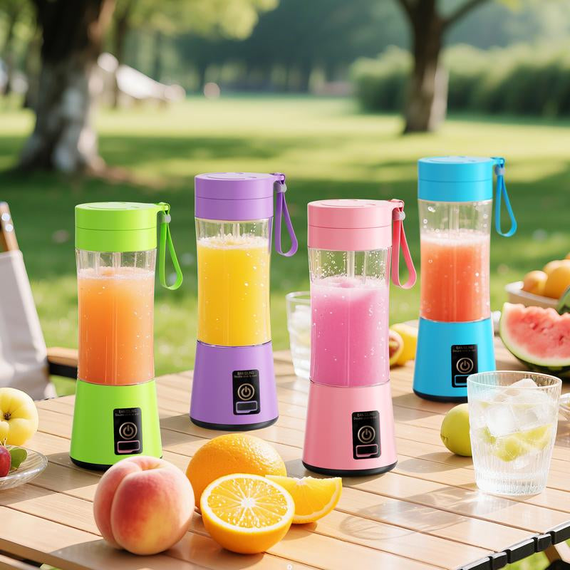Portable Mixing Cup, Electric USB Juicer, Mini Blender, Suitable for Milkshakes and Smoothies, Juice, 12.85 Ounces, 2000 Mah, 6 Blades with Safety Lock, Food-Grade PP, Easy to Clean, Very Suitable for Travel-Enjoy Fresh Juice Anytime, Anywhere.