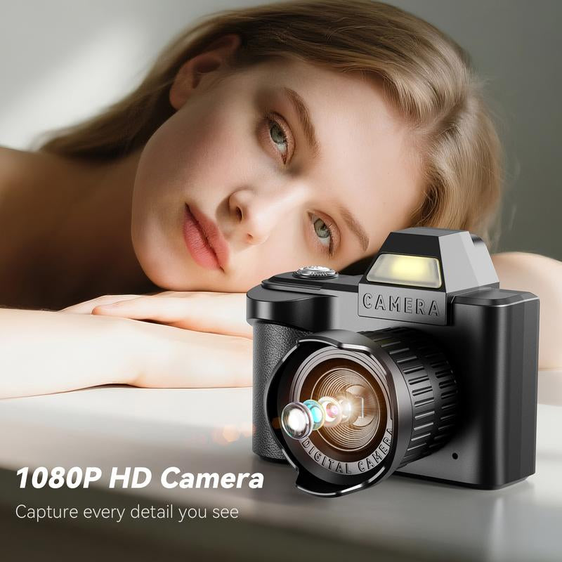 Mini Keychain Camera - Retro HD 1080P Portable Mini Digital Camera | 64GB SD Card Included, Tiny Pocket Cam for Travel, Study & Daily Recording