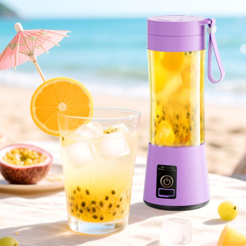 Portable Mixing Cup, Electric USB Juicer, Mini Blender, Suitable for Milkshakes and Smoothies, Juice, 12.85 Ounces, 2000 Mah, 6 Blades with Safety Lock, Food-Grade PP, Easy to Clean, Very Suitable for Travel-Enjoy Fresh Juice Anytime, Anywhere.