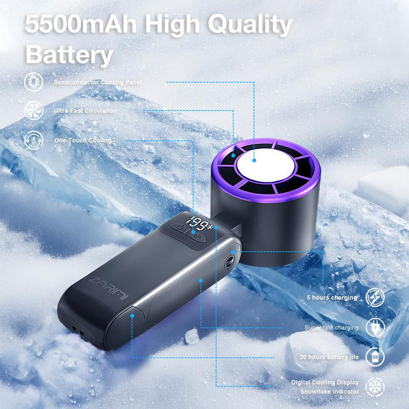 【Tiktok Shop Super Deal】Portable Handheld Fan Turbo for Travel, Mini Personal Rechargeable Fans, Extreme Ice Cooling Plate,Led Display, HD Display & Lanyard, 1-100 Speed,Up to 20H Use,Foldable Lash Fan,Perfect Gifts for Women,Child