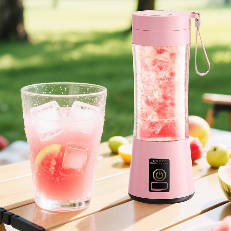 Portable Mixing Cup, Electric USB Juicer, Mini Blender, Suitable for Milkshakes and Smoothies, Juice, 12.85 Ounces, 2000 Mah, 6 Blades with Safety Lock, Food-Grade PP, Easy to Clean, Very Suitable for Travel-Enjoy Fresh Juice Anytime, Anywhere.