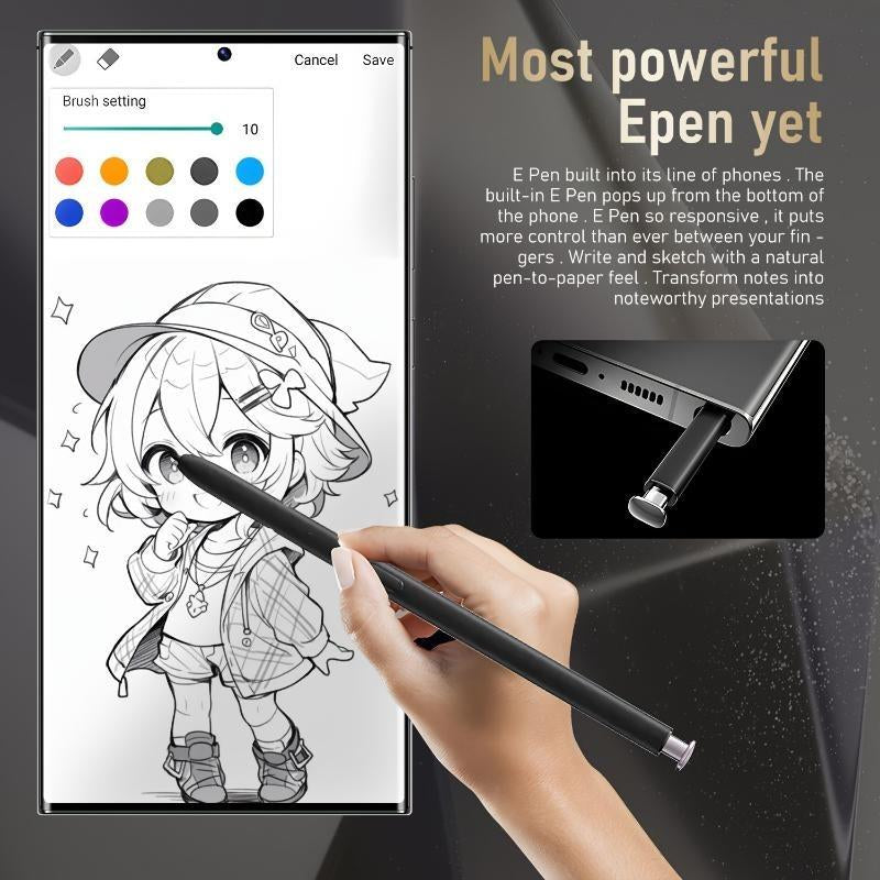 New Android Smartphone with a 6.8-Inch Display, 20Mphigh-Definition Dual Cameras, an 8-Core (4+4) Fast Processorand 128GB Expandable Storage Space. Lt Features Facialrecognition, a Touch Pen, and a Large-Capacity Battery Toensure Long-Lasting Power.