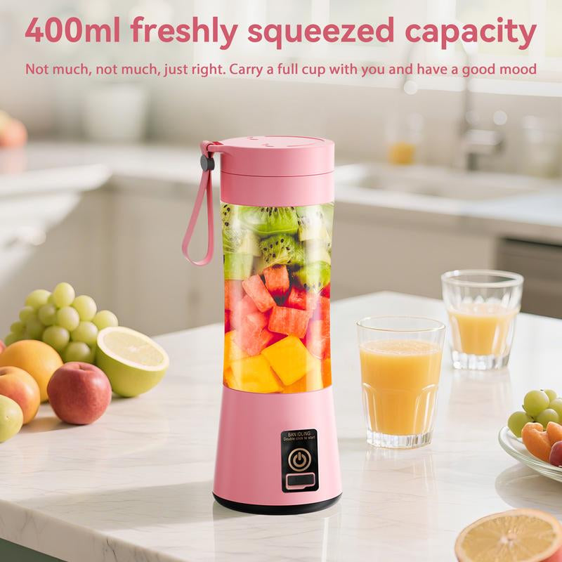Portable Mixing Cup, Electric USB Juicer, Mini Blender, Suitable for Milkshakes and Smoothies, Juice, 12.85 Ounces, 2000 Mah, 6 Blades with Safety Lock, Food-Grade PP, Easy to Clean, Very Suitable for Travel-Enjoy Fresh Juice Anytime, Anywhere.