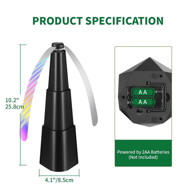 Portable Fly Fans for Tables, Fly Fan Outdoor Indoor Keep Flies Away, Table Top Fly Fan Fly Spinner with Holographic Blades, Fly Deterrent for Picnic, Restaurant, Party, Home, BBQ Fly Fan
