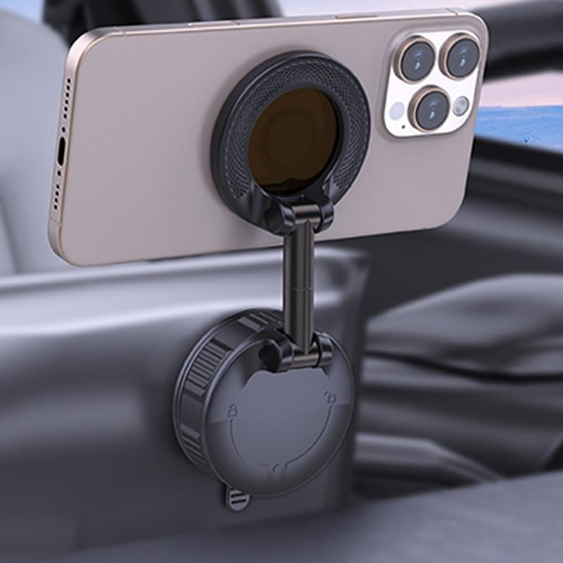 Upgraded 360° Nano Gel Vacuum Magnetic Phone Holder, Car Phone Holder for Magsafe[108+Lbs Strongest Suction & 3000Gf Strongest Magnetic], Suction Cup Phone Mount for Car/For Iphone 11-16 Pro Max Adsorption Car Holder