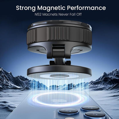 Upgraded 360° Nano Gel Vacuum Magnetic Phone Holder, Car Phone Holder for Magsafe[108+Lbs Strongest Suction & 3000Gf Strongest Magnetic], Suction Cup Phone Mount for Car/For Iphone 11-16 Pro Max Adsorption Car Holder