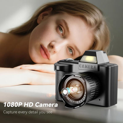 Mini Keychain Camera - Retro HD 1080P Portable Mini Digital Camera | 64GB SD Card Included, Tiny Pocket Cam for Travel, Study & Daily Recording