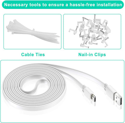 20ft Extension Cable for Wyze Cam V4 (2-Pack) - USB to Micro USB Power Cord for Wyze Cam OG, V3, V3 Pro, Blink Outdoor 3rd Gen, XT, Mini, and Indoor Security Cameras - Waterproof Charging Wire