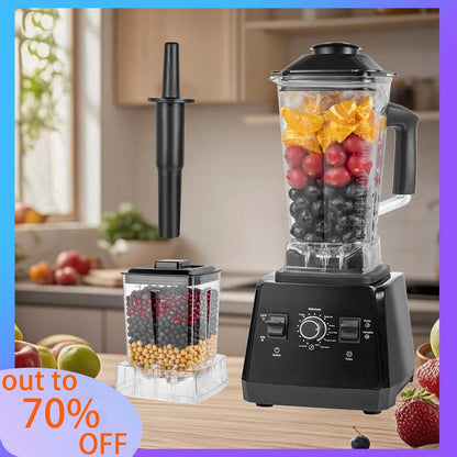 Professional 68Oz (2L) Kitchen Blender & Grinder - 2400W Peak/1000W, 25000RPM - Crush Ice, Make Smoothies, Sorbet, Shakes & Grind - 15 Speeds, Easy Countertop Blender