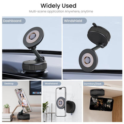 Upgraded 360° Nano Gel Vacuum Magnetic Phone Holder, Car Phone Holder for Magsafe[108+Lbs Strongest Suction & 3000Gf Strongest Magnetic], Suction Cup Phone Mount for Car/For Iphone 11-16 Pro Max Adsorption Car Holder