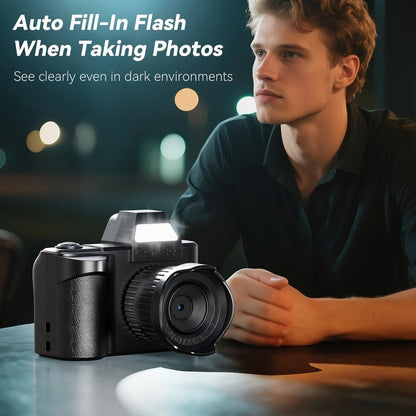 Mini Keychain Camera - Retro HD 1080P Portable Mini Digital Camera | 64GB SD Card Included, Tiny Pocket Cam for Travel, Study & Daily Recording