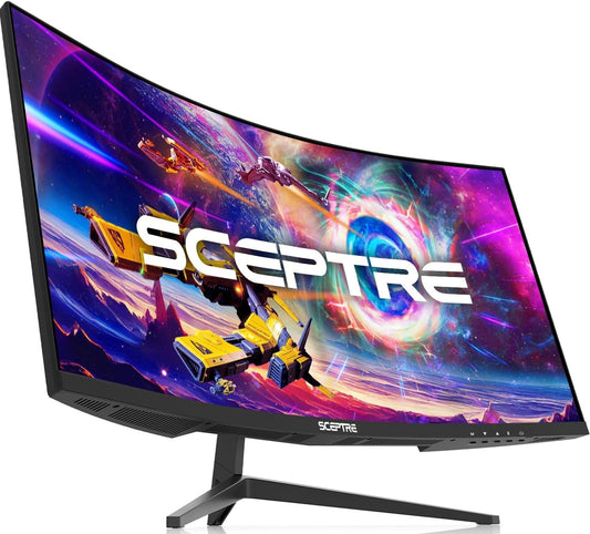 30-Inch Curved Ultra Wide Gaming Monitor, 21:9 Aspect Ratio, 2560x1080 Resolution, 200Hz Refresh Rate, Slim Design with HDMI and DisplayPort, Integrated Speakers, Metal Black (C305B-200UN1)