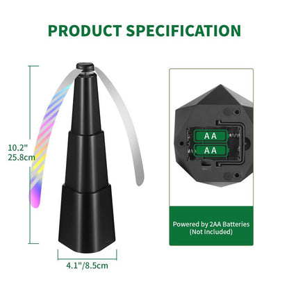 Portable Fly Fans for Tables, Fly Fan Outdoor Indoor Keep Flies Away, Table Top Fly Fan Fly Spinner with Holographic Blades, Fly Deterrent for Picnic, Restaurant, Party, Home, BBQ Fly Fan