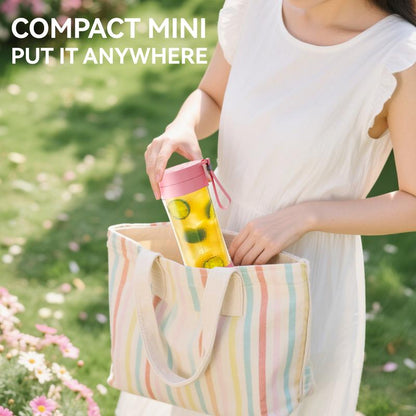 Portable Mixing Cup, Electric USB Juicer, Mini Blender, Suitable for Milkshakes and Smoothies, Juice, 12.85 Ounces, 2000 Mah, 6 Blades with Safety Lock, Food-Grade PP, Easy to Clean, Very Suitable for Travel-Enjoy Fresh Juice Anytime, Anywhere.